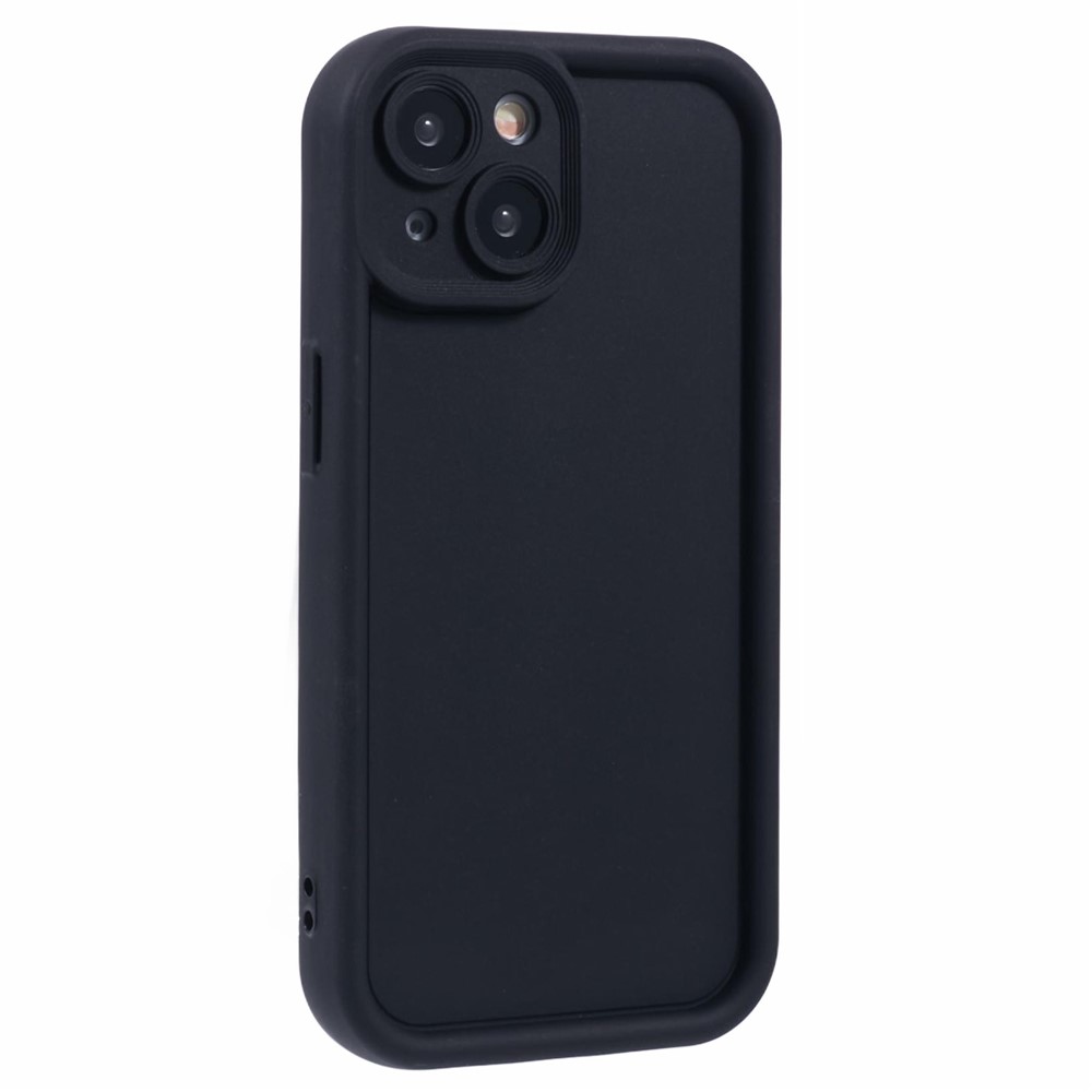 Bulk Purchasing For iPhone 15 Plus Case Grooved Design TPU Anti Slip Phone Cover - Black