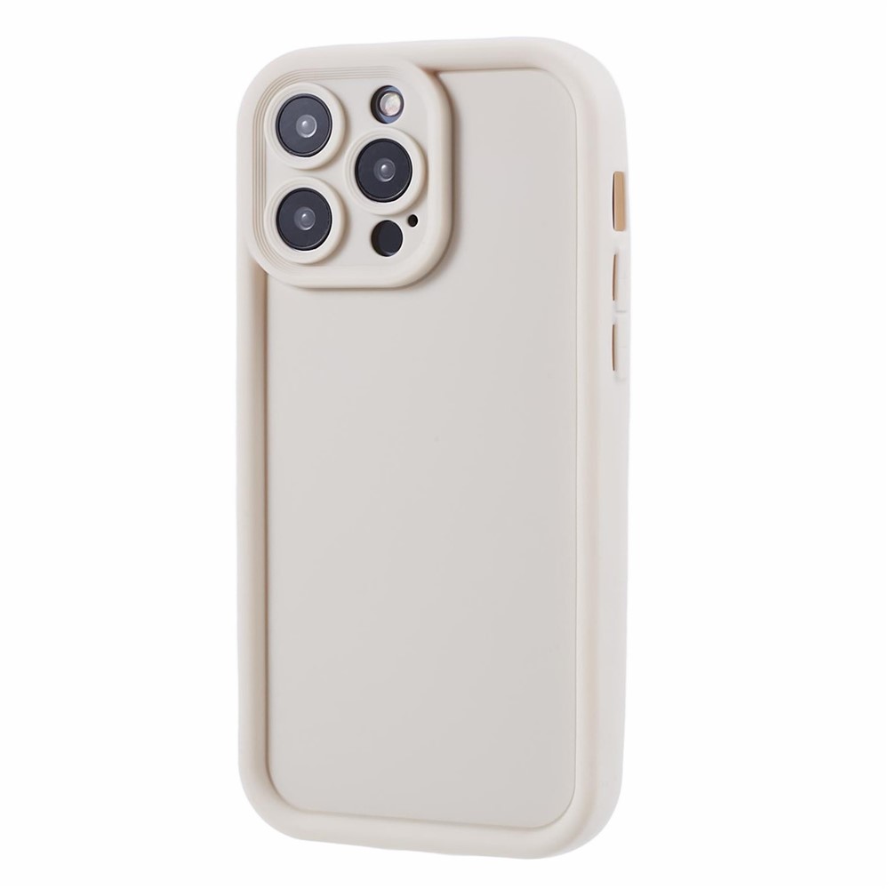 Bulk Purchasing For iPhone 14 Pro Case Grooved Design TPU Anti Slip Phone Cover - Beige