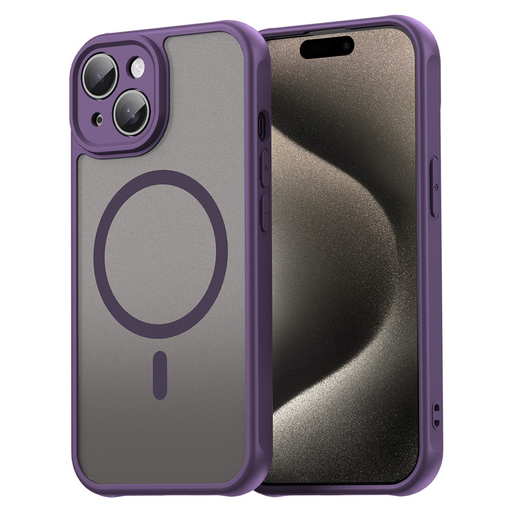 Bulk Purchasing For iPhone 15 Plus / 14 Plus Case Compatible with MagSafe Anti Drop PC + TPU Phone Cover - Purple