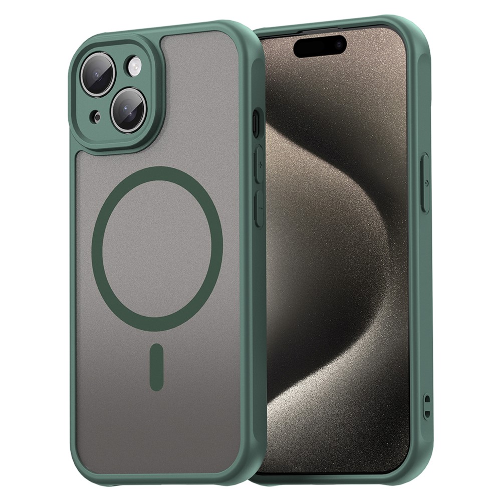 Bulk Purchasing For iPhone 15 Plus / 14 Plus Case Compatible with MagSafe Anti Drop PC + TPU Phone Cover - Green