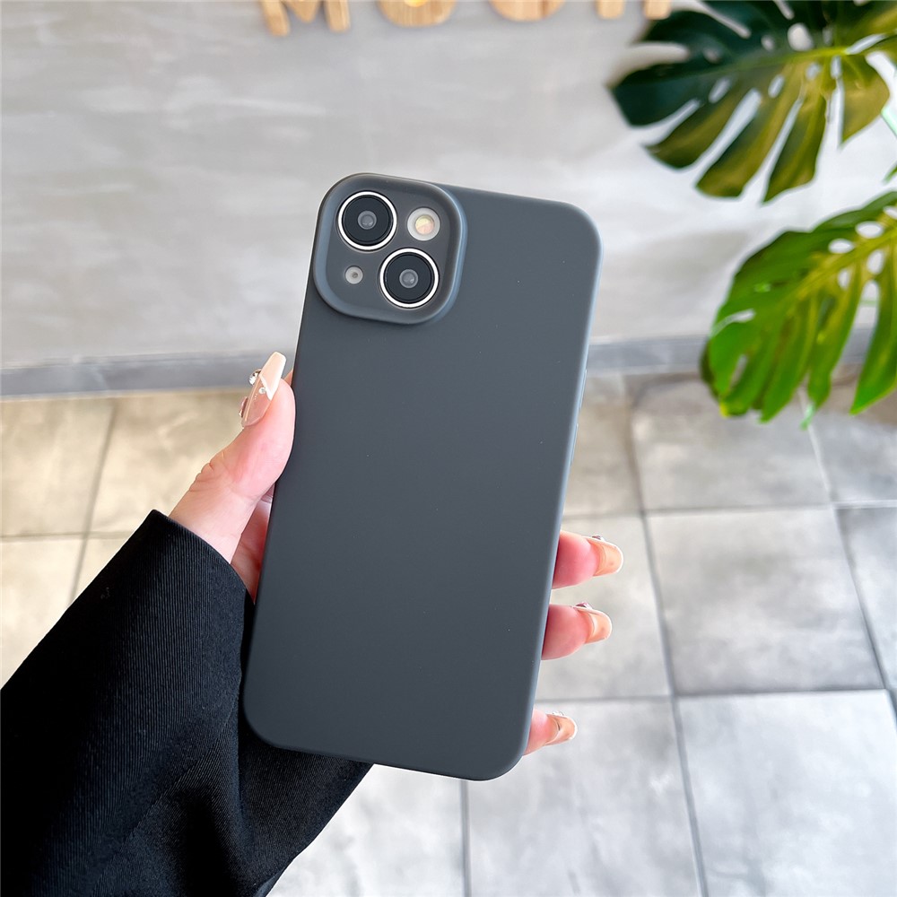 Bulk Purchasing For iPhone 15 Case Precise Cutouts 1.6mm TPU Shockproof Phone Cover - Dark Grey
