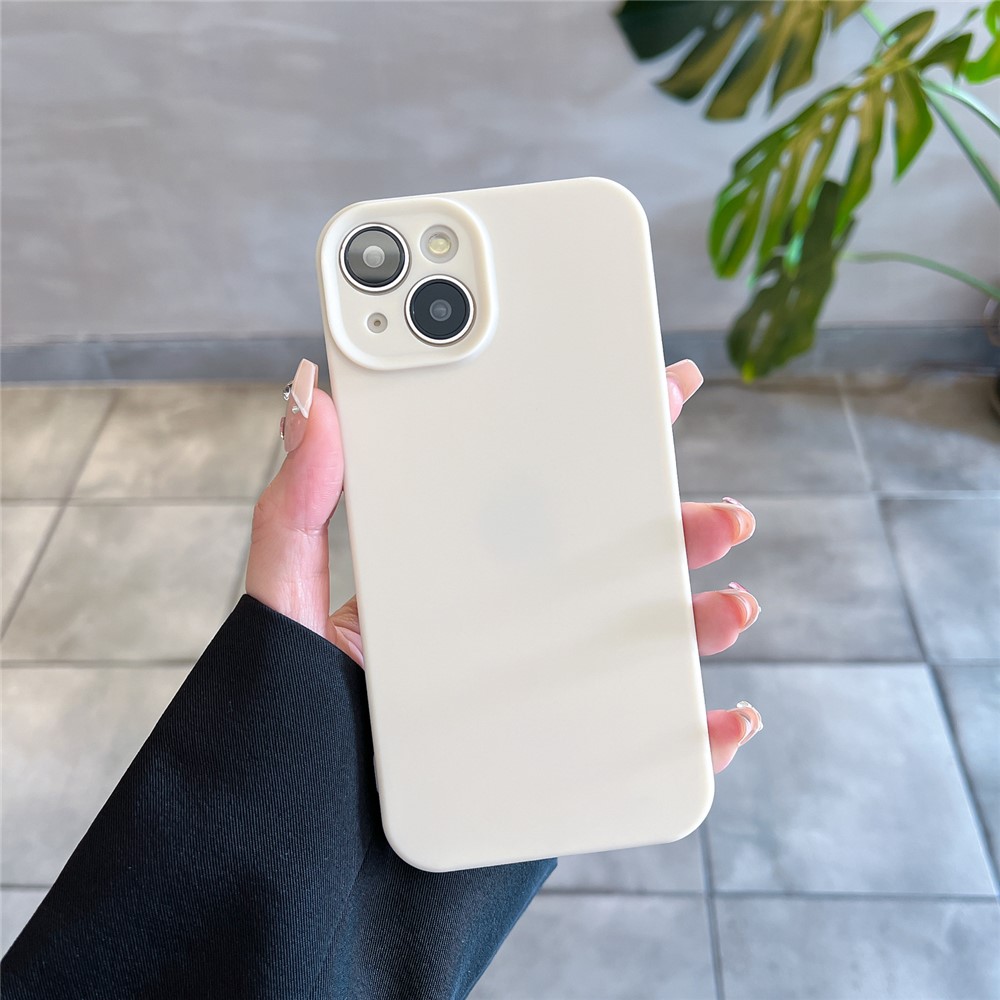 Bulk Purchasing For iPhone 14 / 13 Case Precise Cutouts 2.0mm TPU Fiber Lining Phone Cover - Ivory White