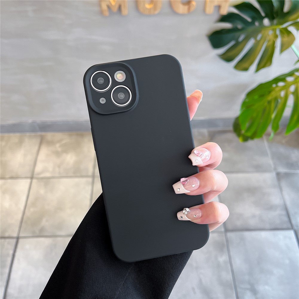 Bulk Purchasing For iPhone 14 / 13 Case Precise Cutouts 2.0mm TPU Fiber Lining Phone Cover - Black