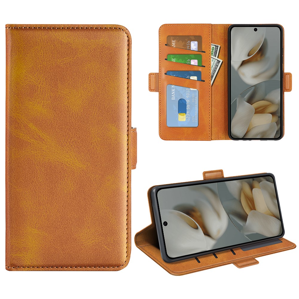 For Google Pixel 10 Pro XL Case Calf Texture Leather Wallet Phone Cover - Yellow