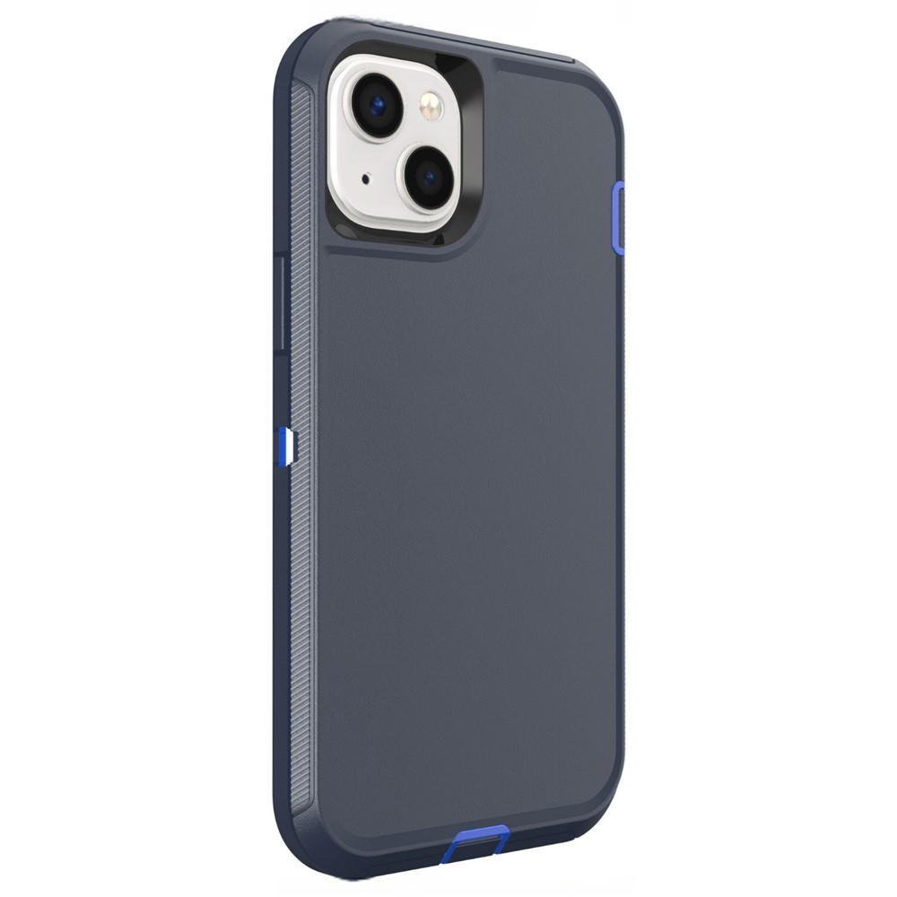 For iPhone 15 Case 3 in 1 Detachable Shockproof Anti Slip TPU + PC Phone Back Cover - Dark Blue  /  Sapphire