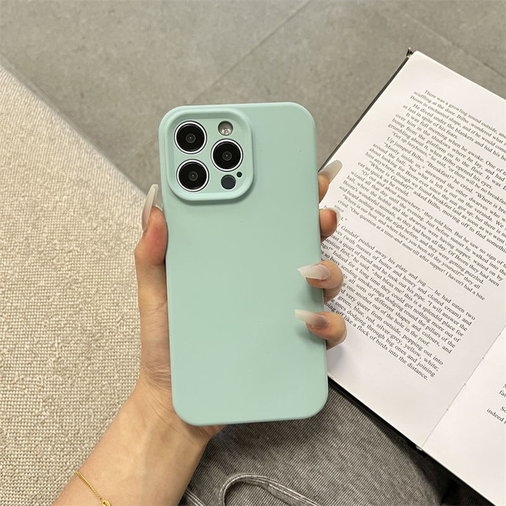 Bulk Purchasing For iPhone 12 Pro Case Precise Cutouts 2.0mm TPU Fiber Lining Phone Cover - Light Cyan