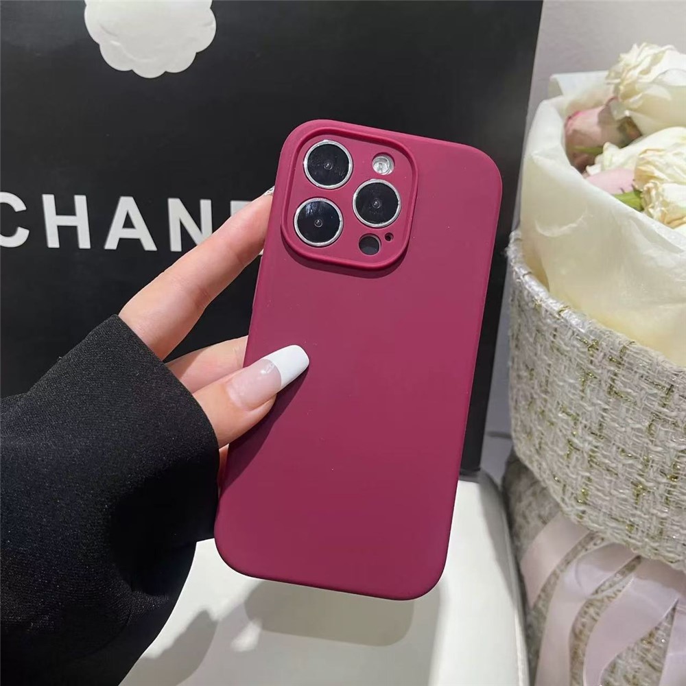 Bulk Purchasing For iPhone 14 Pro Case Precise Cutouts 1.6mm TPU Shockproof Phone Cover - Wine Red