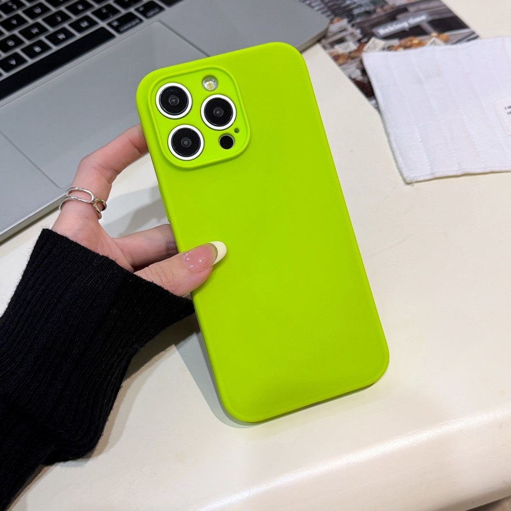 Bulk Purchasing For iPhone 13 Pro Case Precise Cutouts 1.6mm TPU Shockproof Phone Cover - Fluorescent Green