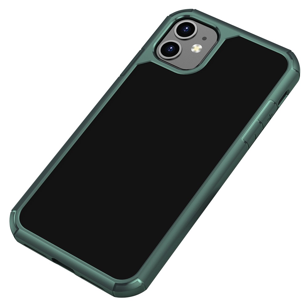 For iPhone 11 Case Anti-Scratch TPU + PC Clear Back Shell - Green