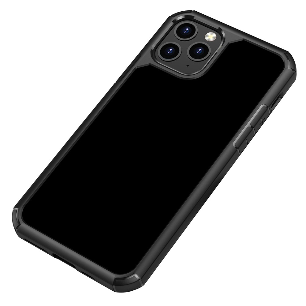 For iPhone 11 Pro Case Anti-Scratch TPU + PC Clear Back Shell - Black