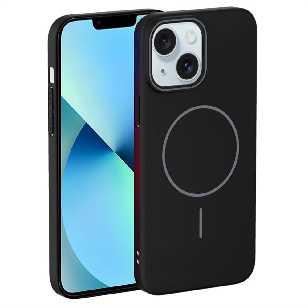 For iPhone 13 Case Compatible with MagSafe Slim PC Phone Back Cover - Black