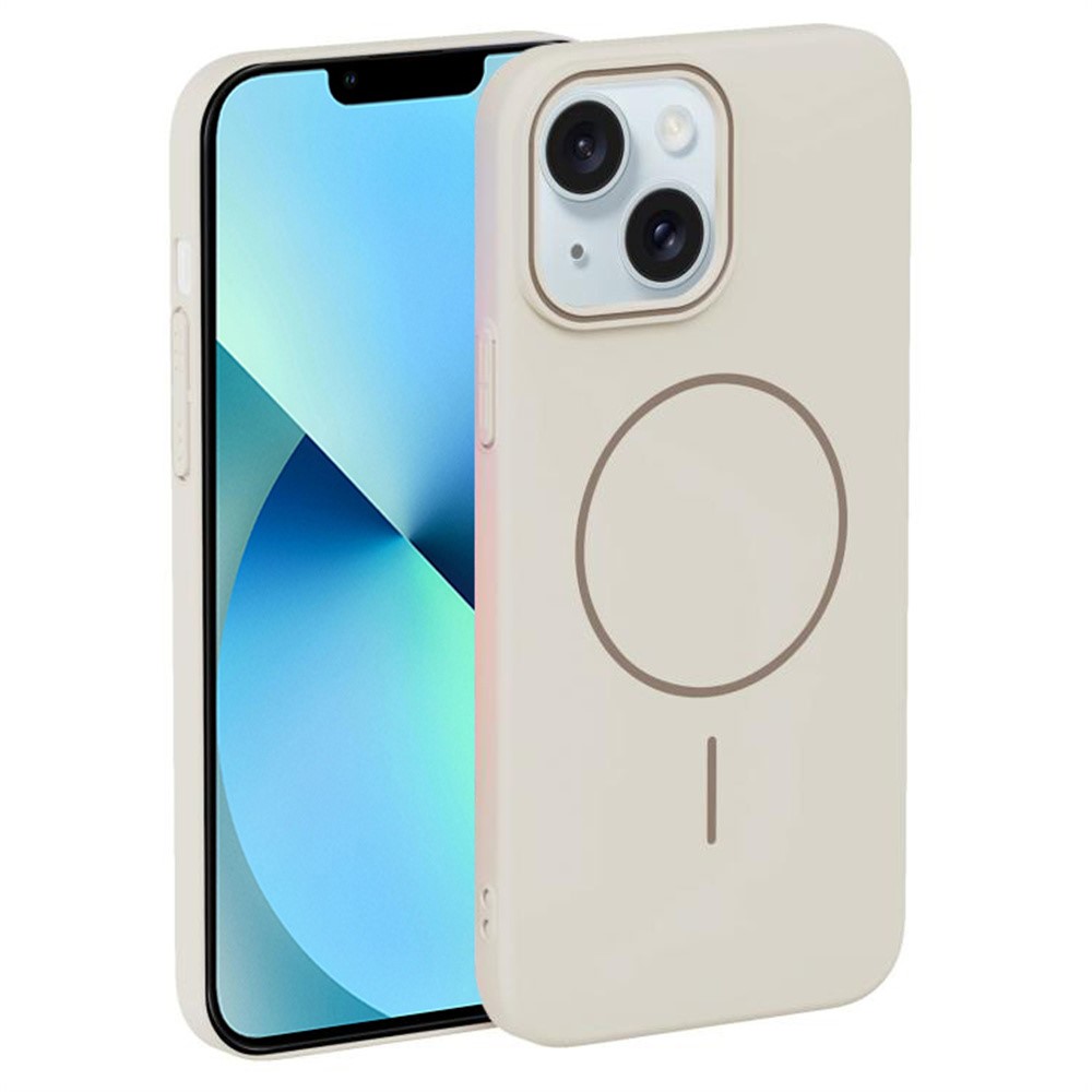 For iPhone 13 Case Compatible with MagSafe Slim PC Phone Back Cover - White