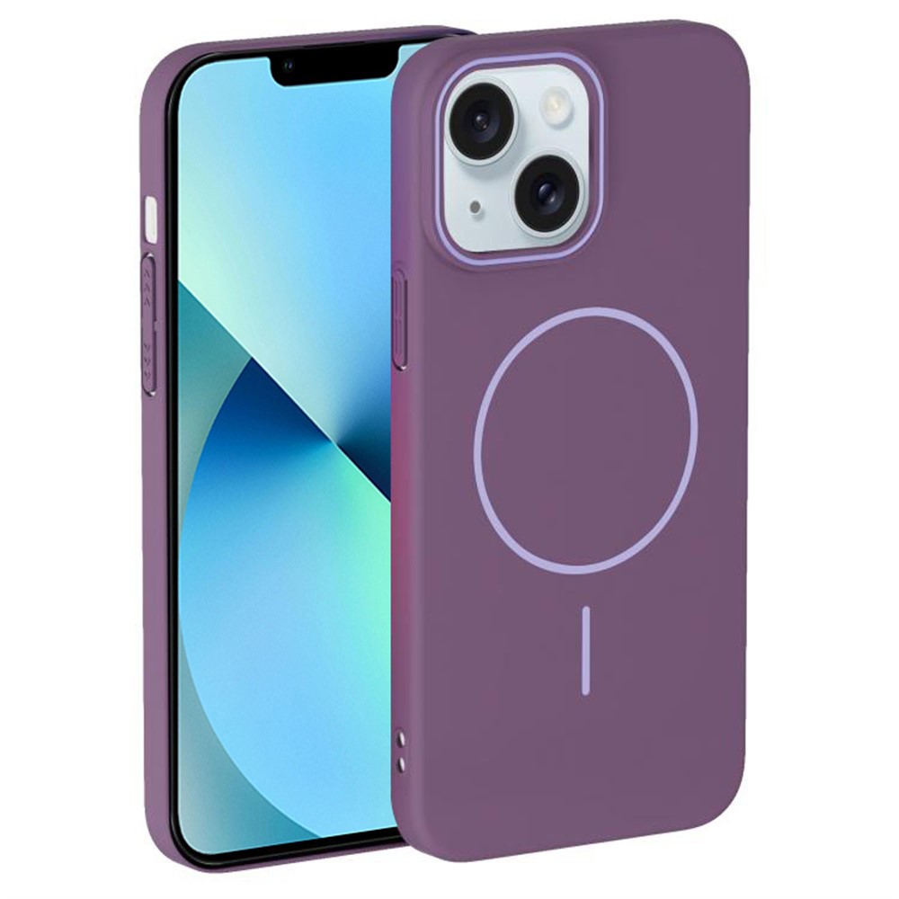 For iPhone 13 Case Compatible with MagSafe Slim PC Phone Back Cover - Purple
