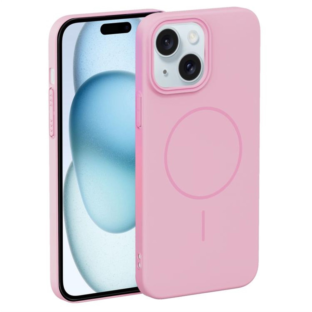 For iPhone 14 Case Compatible with MagSafe Slim PC Phone Back Cover - Pink