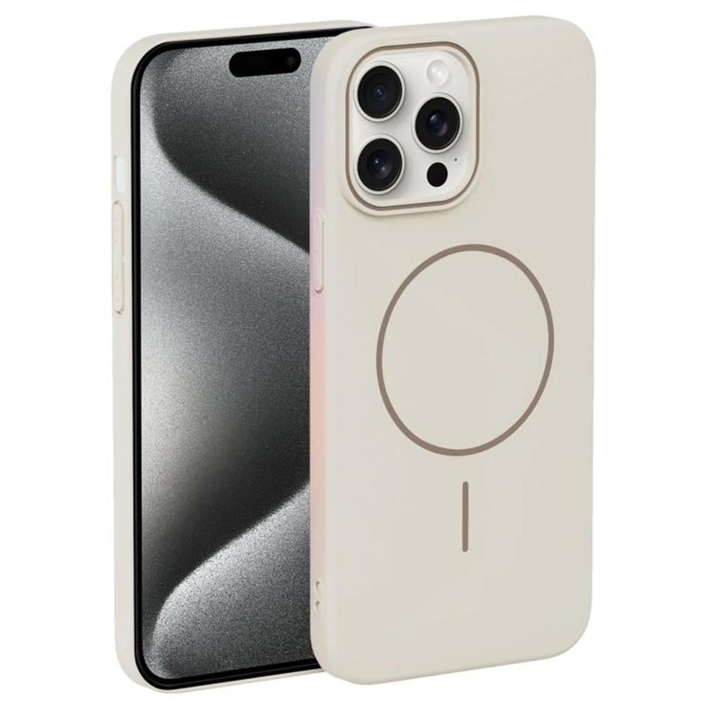 For iPhone 15 Pro Max Case Compatible with MagSafe Slim PC Phone Back Cover - White