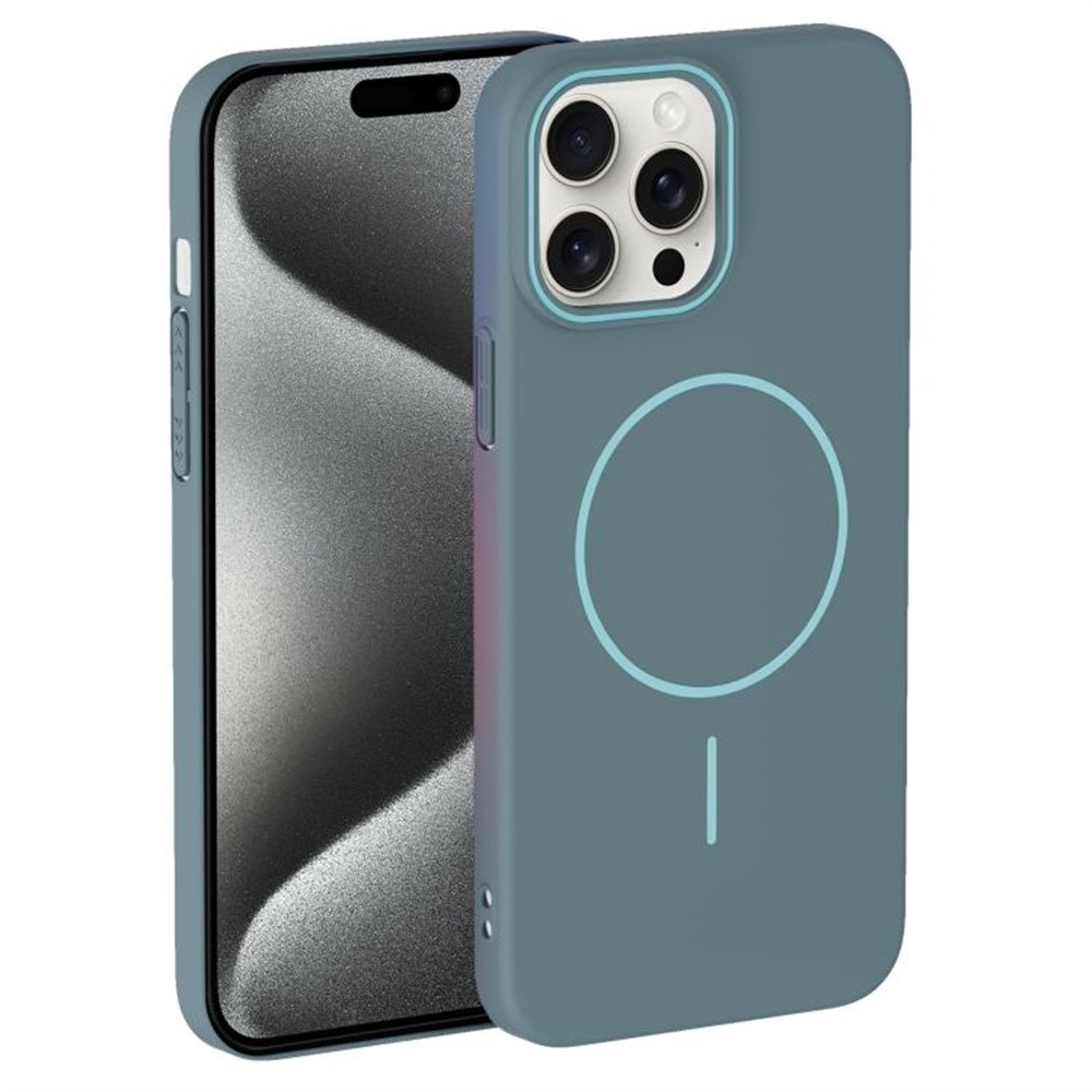 For iPhone 15 Pro Max Case Compatible with MagSafe Slim PC Phone Back Cover - Blue