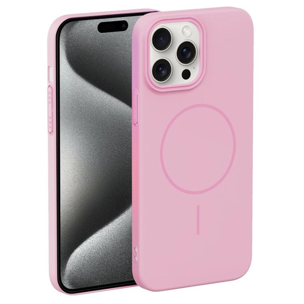 For iPhone 15 Pro Max Case Compatible with MagSafe Slim PC Phone Back Cover - Pink