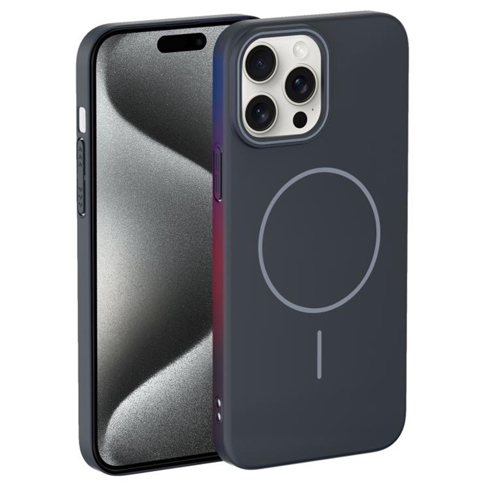 For iPhone 15 Pro Case Compatible with MagSafe Slim PC Phone Back Cover - Dark Grey