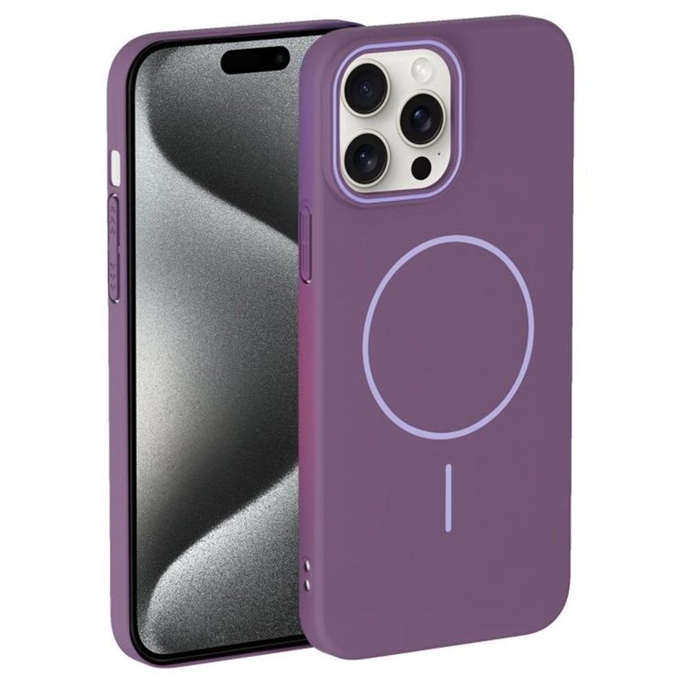 For iPhone 15 Pro Case Compatible with MagSafe Slim PC Phone Back Cover - Purple