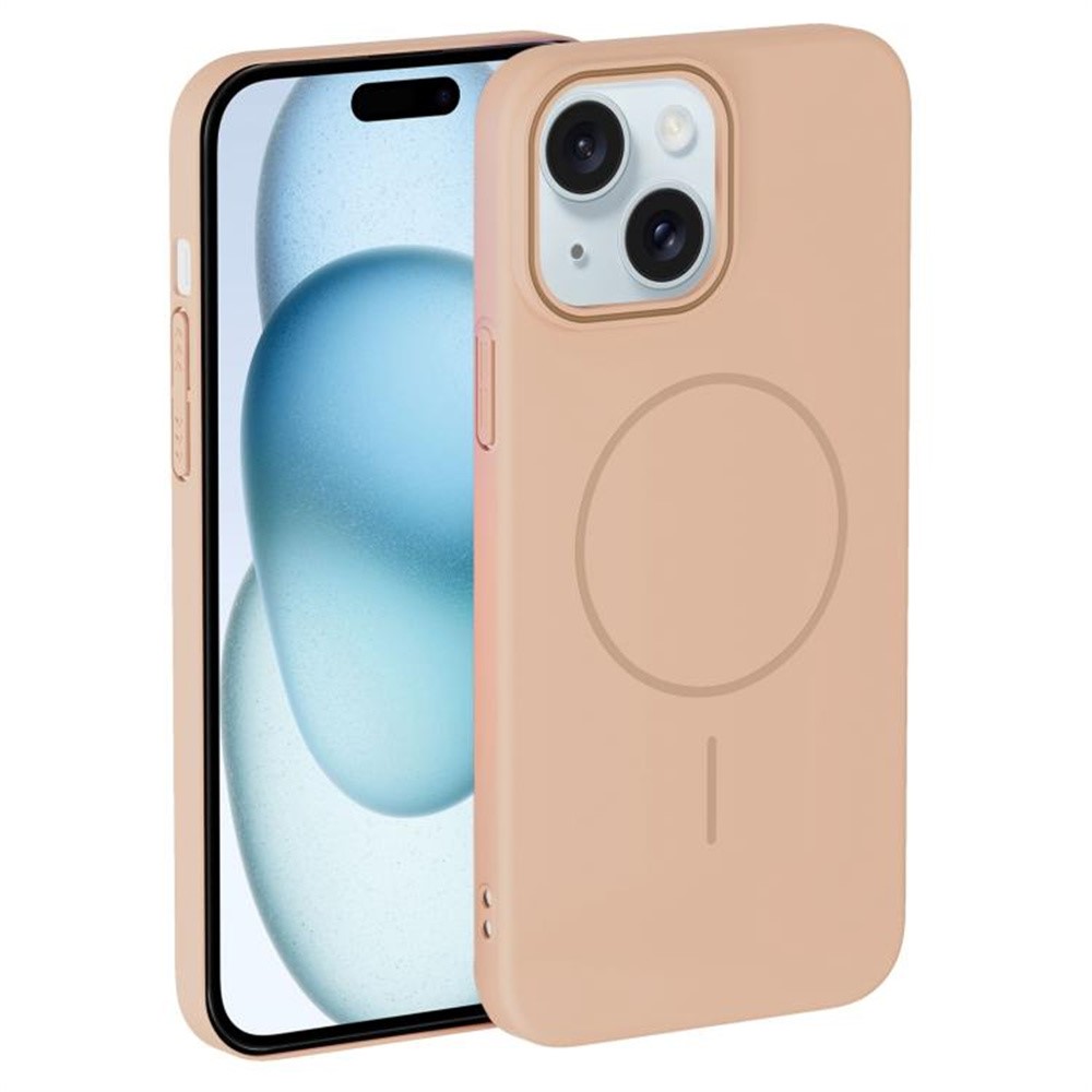 For iPhone 15 Case Compatible with MagSafe Slim PC Phone Back Cover - Desert Gold