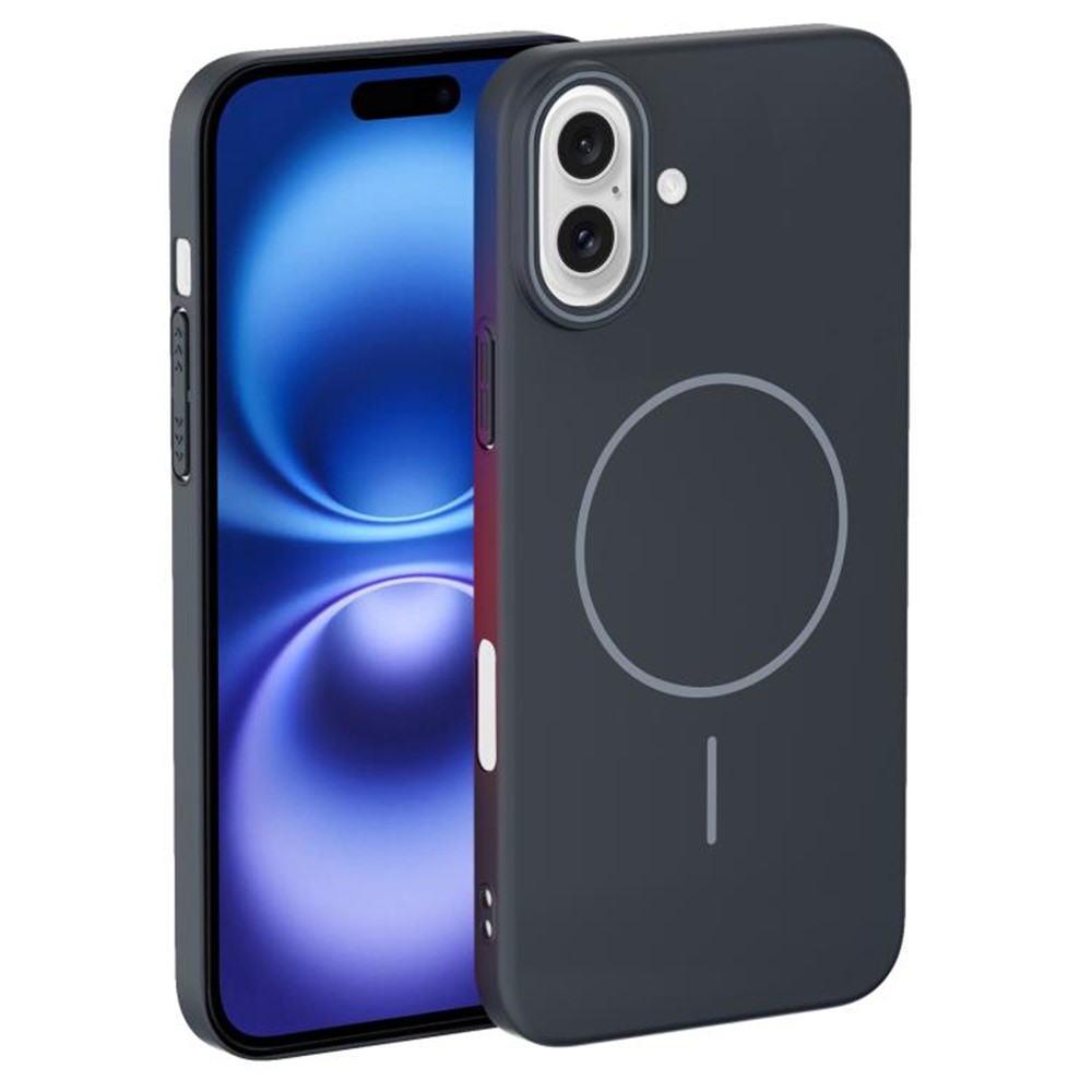 For iPhone 16 Plus Case Compatible with MagSafe Slim PC Phone Back Cover - Dark Grey
