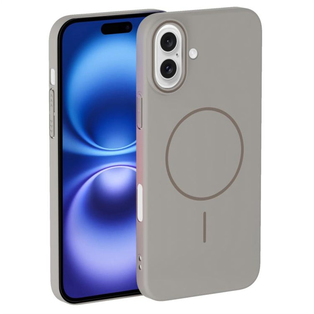 For iPhone 16 Plus Case Compatible with MagSafe Slim PC Phone Back Cover - Titanium Grey