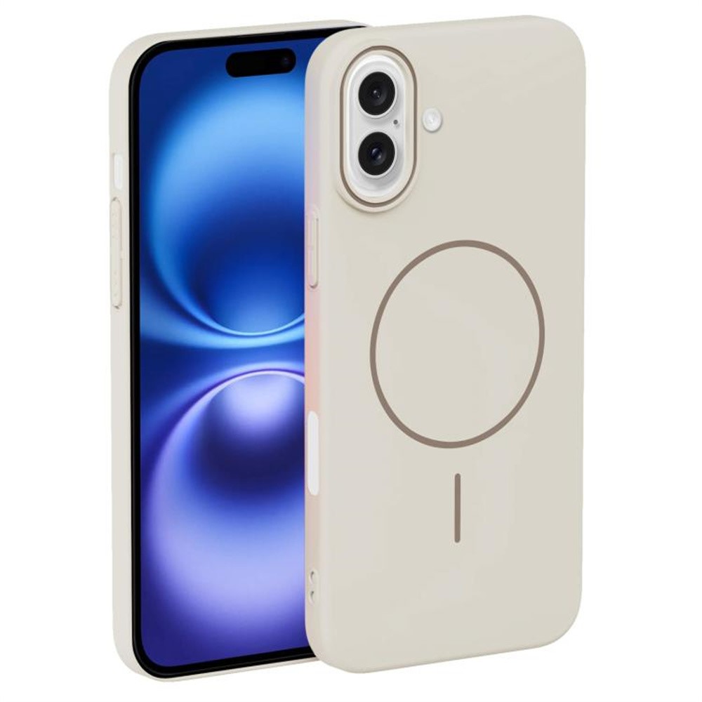 For iPhone 16 Plus Case Compatible with MagSafe Slim PC Phone Back Cover - White