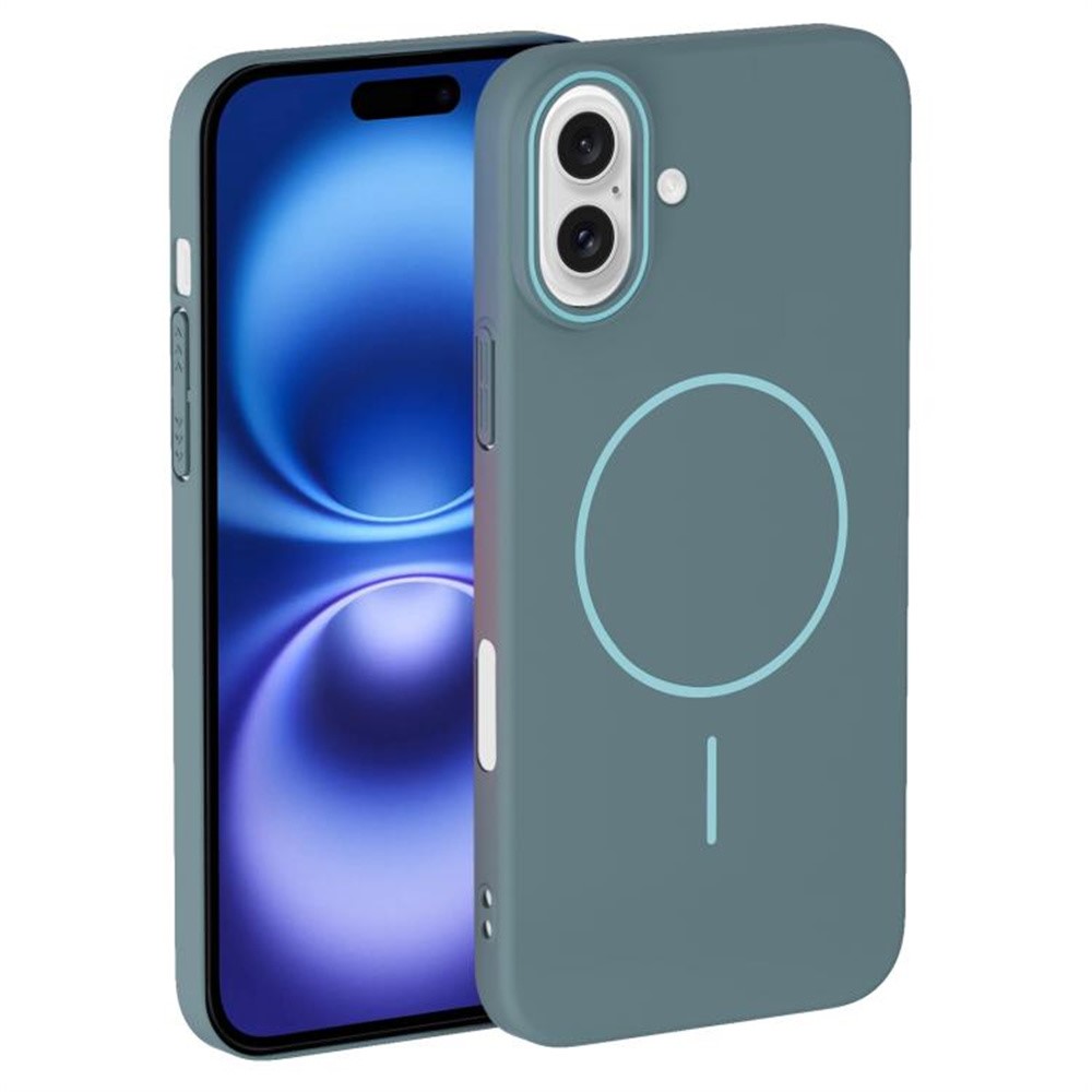 For iPhone 16 Plus Case Compatible with MagSafe Slim PC Phone Back Cover - Blue