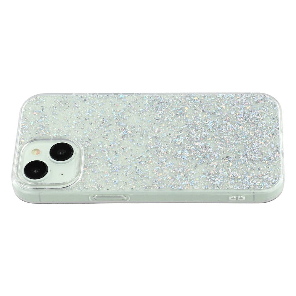 For iPhone 13 Case Shiny IMD TPU + Acrylic Phone Cover Large Camera Cutout - Glitter