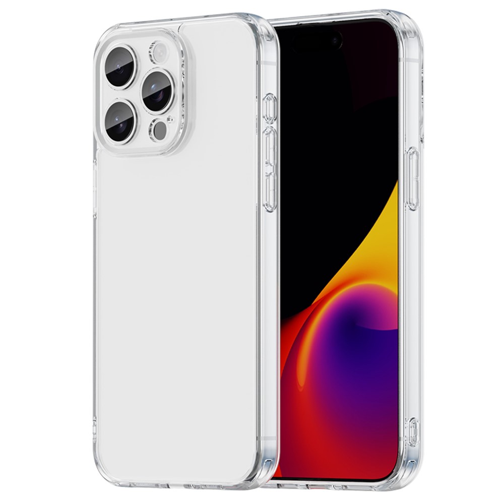 For iPhone 15 Pro Max Case TPU + Acrylic Phone Back Cover Anti Yellowing - Transparent