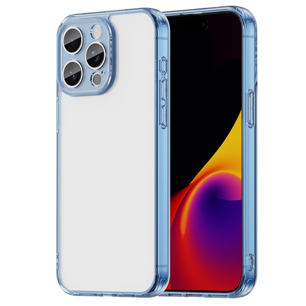 For iPhone 15 Pro Max Case TPU + Acrylic Phone Back Cover Anti Yellowing - Blue