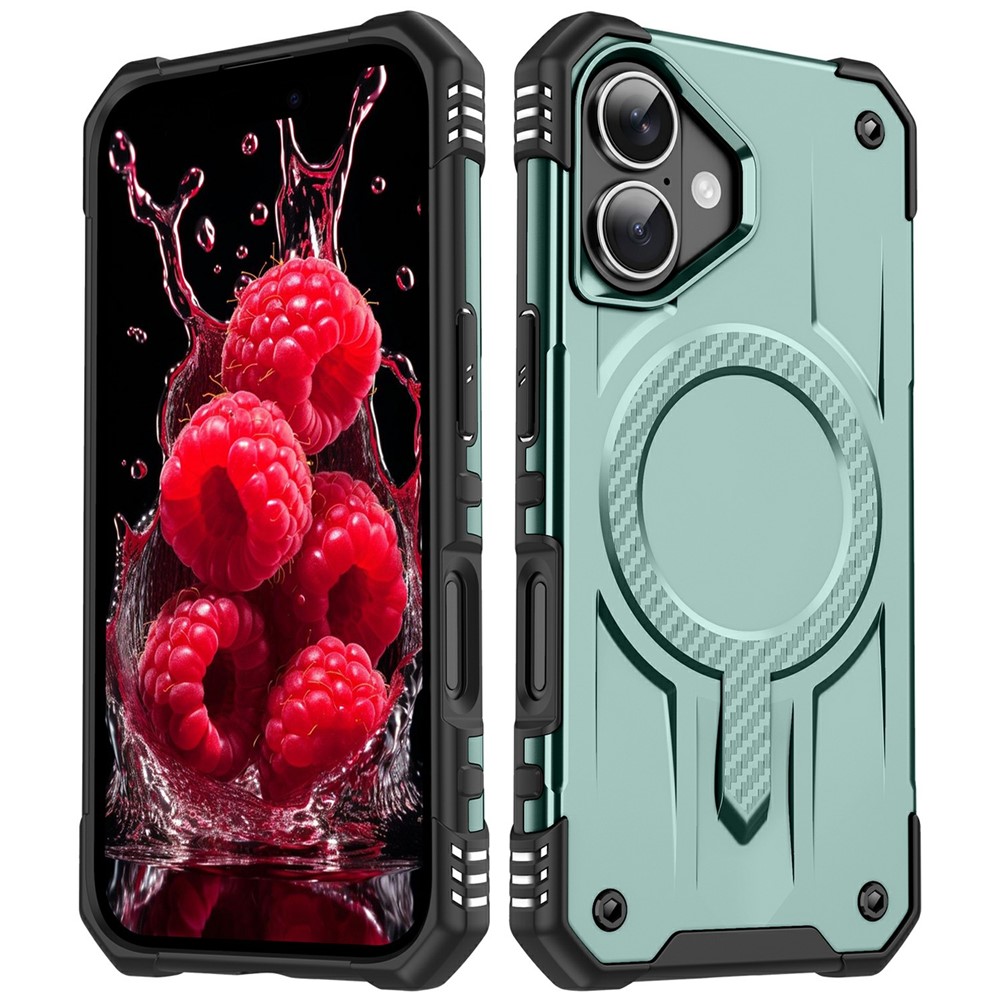 Bulk Purchasing For iPhone 16 Plus Case Compatible with MagSafe Shockproof PC + TPU Phone Cover - Midnight Green