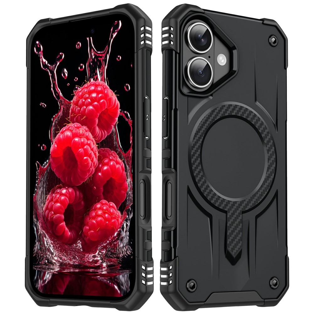 Bulk Purchasing For iPhone 16 Plus Case Compatible with MagSafe Shockproof PC + TPU Phone Cover - Black