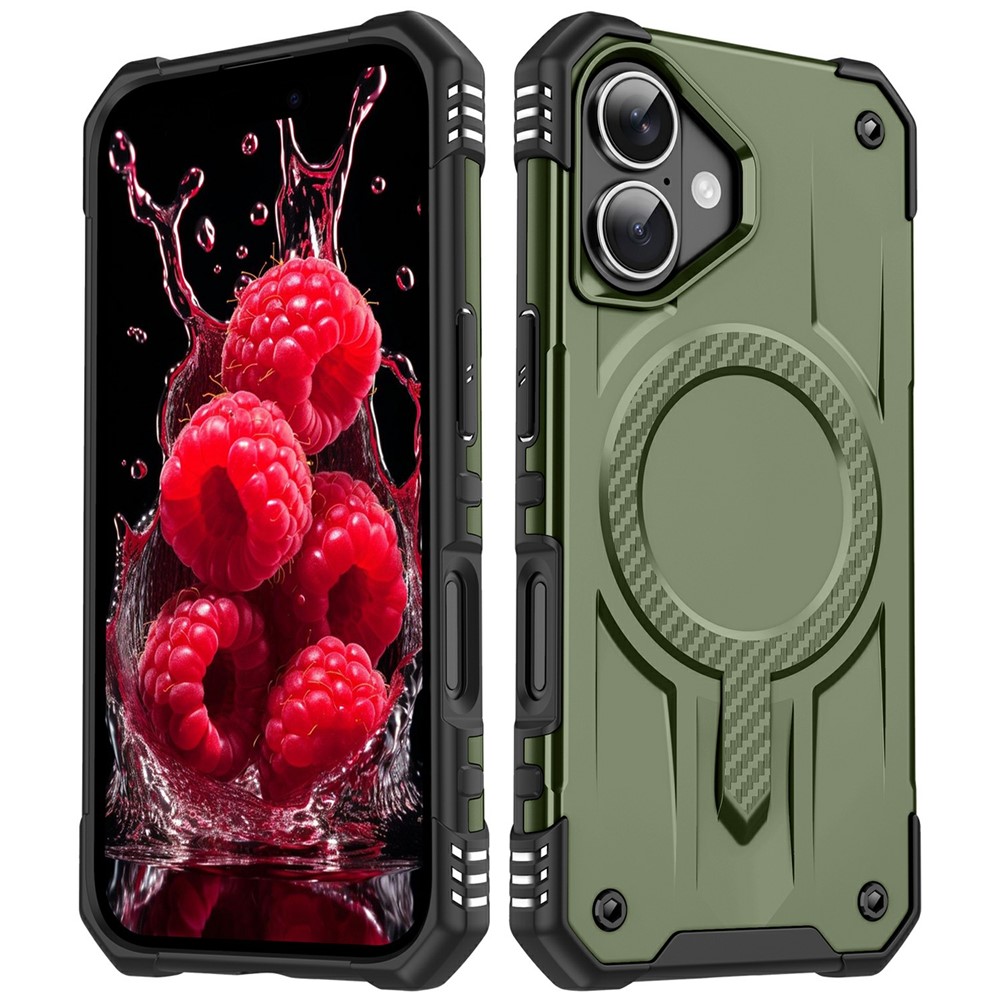 Bulk Purchasing For iPhone 16 Plus Case Compatible with MagSafe Shockproof PC + TPU Phone Cover - Army Green