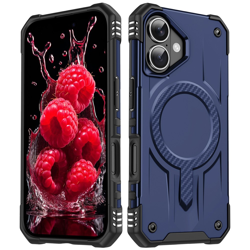 Bulk Purchasing For iPhone 16 Plus Case Compatible with MagSafe Shockproof PC + TPU Phone Cover - Blue