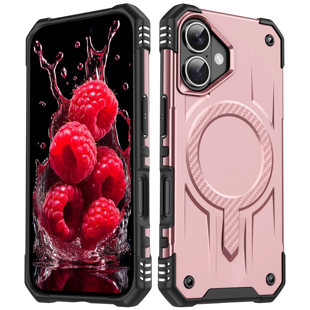 Bulk Purchasing For iPhone 16 Plus Case Compatible with MagSafe Shockproof PC + TPU Phone Cover - Rose Gold
