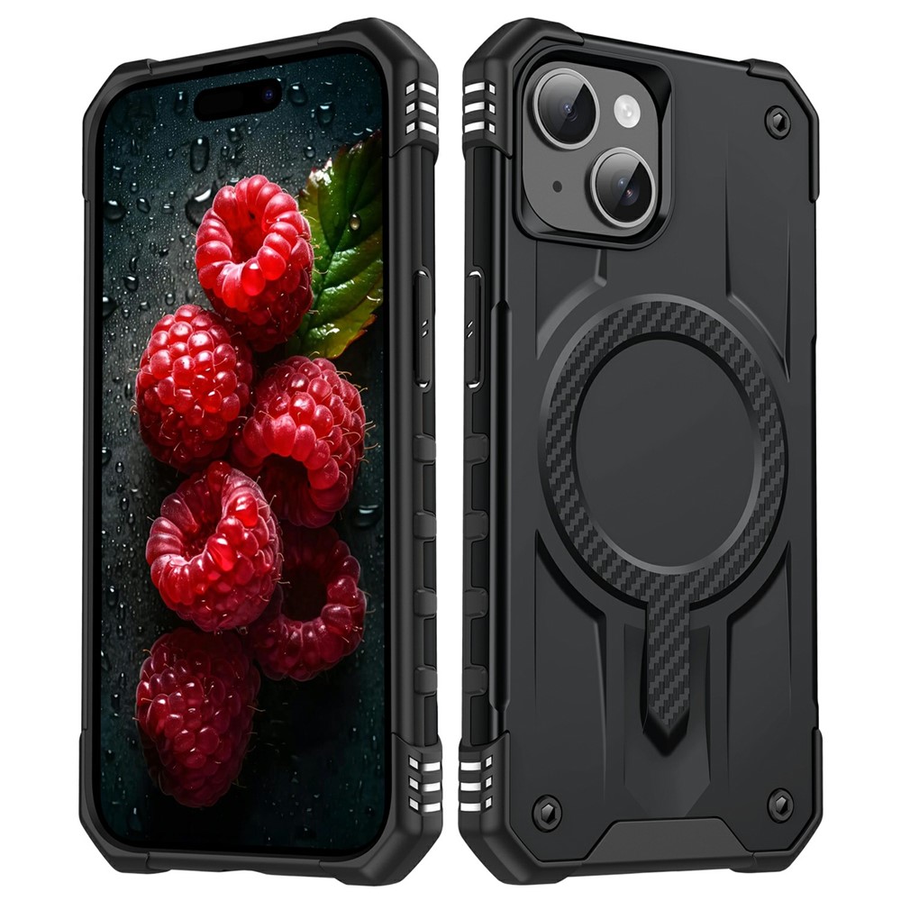 Bulk Purchasing For iPhone 15 Case Compatible with MagSafe Shockproof PC + TPU Phone Cover - Black