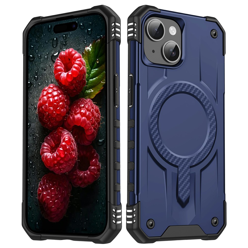 Bulk Purchasing For iPhone 15 Case Compatible with MagSafe Shockproof PC + TPU Phone Cover - Blue
