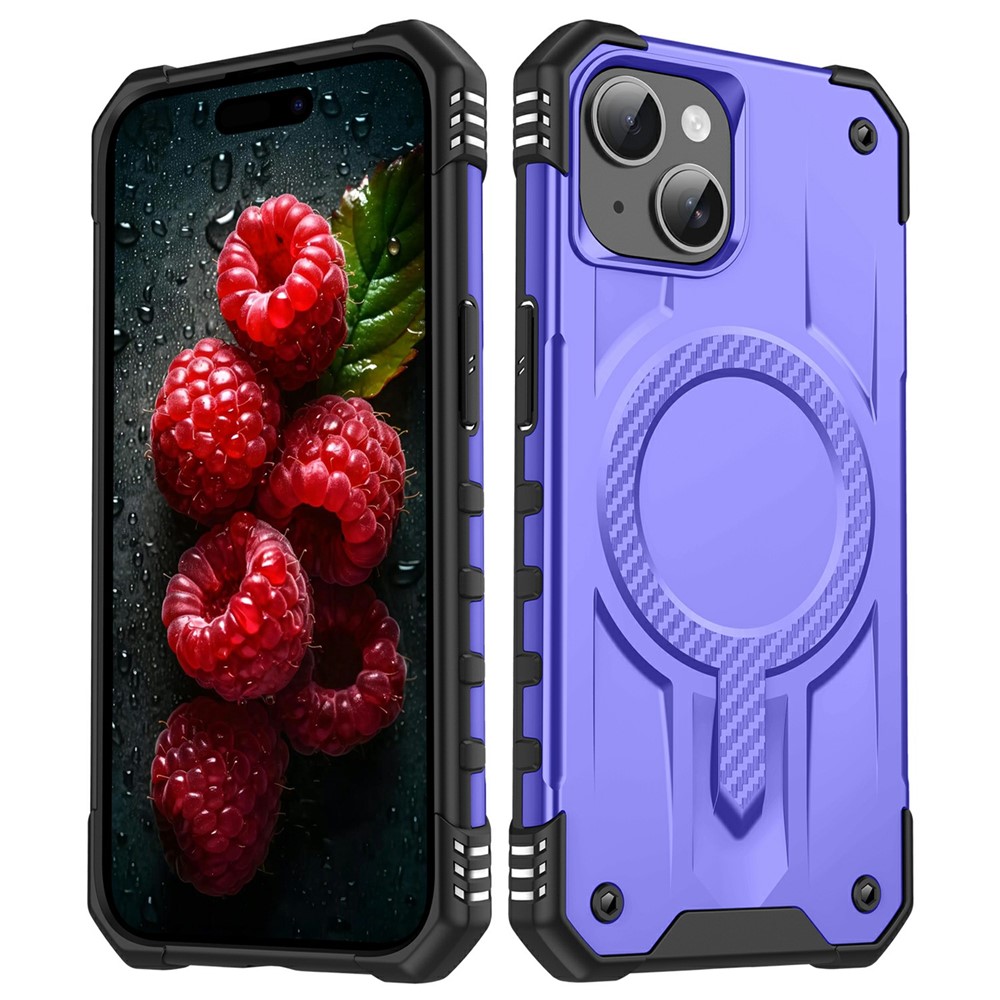 Bulk Purchasing For iPhone 15 Case Compatible with MagSafe Shockproof PC + TPU Phone Cover - Purple
