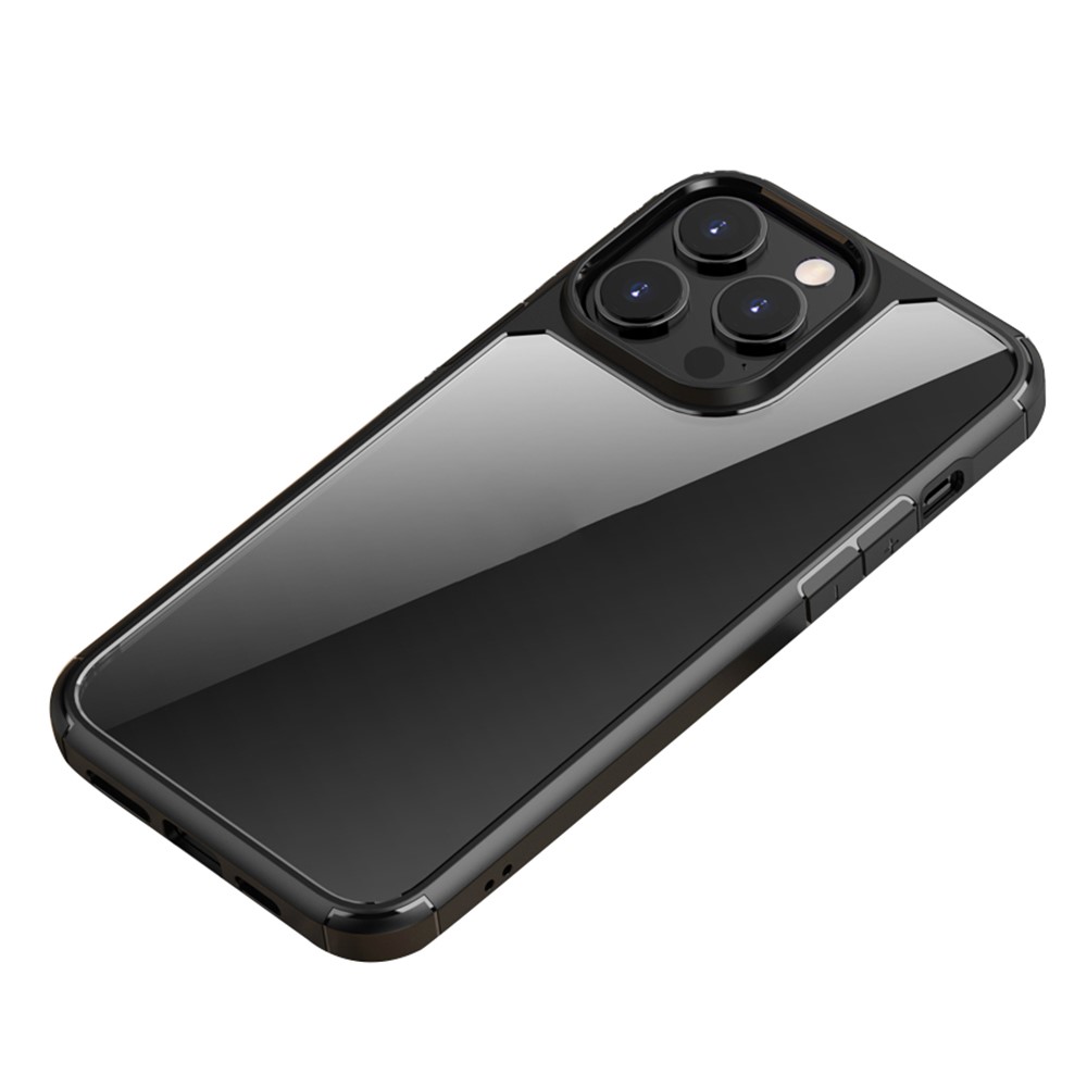 Bulk Purchasing For iPhone 14 Pro Case Reinforced Corner TPU + PC Clear Back Cover - Black