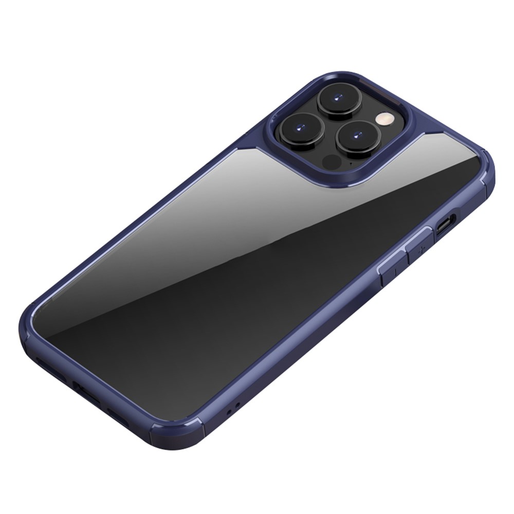Bulk Purchasing For iPhone 13 Pro Max Case Reinforced Corner TPU + PC Clear Back Cover - Navy Blue