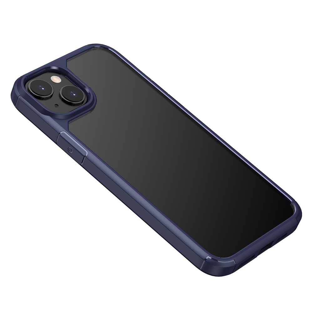 Bulk Purchasing For iPhone 14 / 13 Case Reinforced Corner TPU + PC Clear Back Cover - Navy Blue