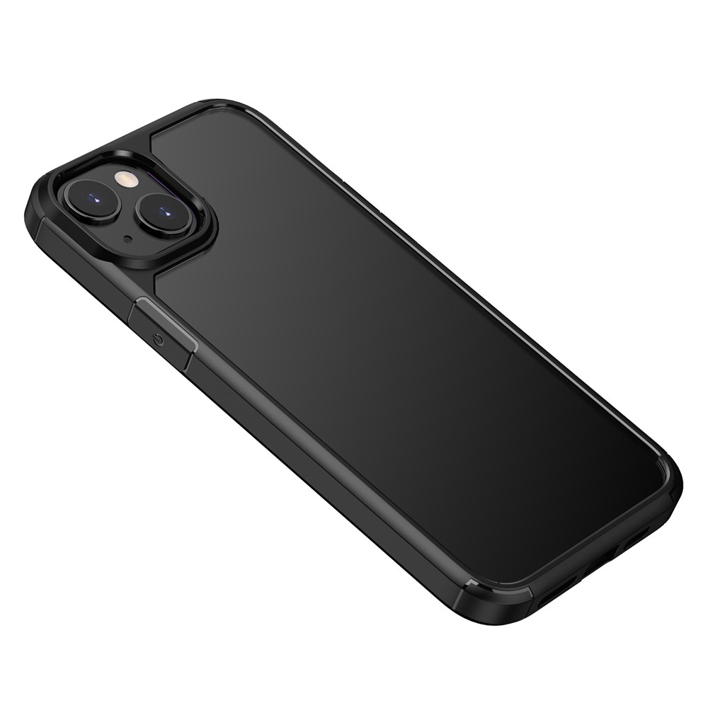 Bulk Purchasing For iPhone 14 / 13 Case Reinforced Corner TPU + PC Clear Back Cover - Black