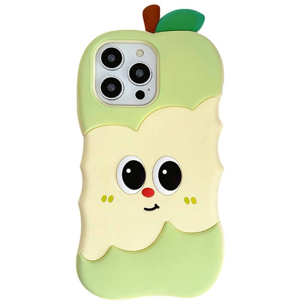 For iPhone 16 Pro Max Silicone Case Unique Apple Style Shockproof Phone Back Cover - Cyan