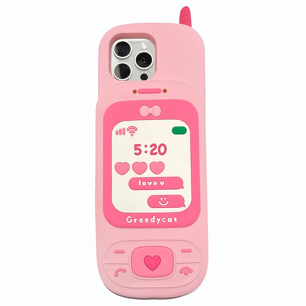 For iPhone 16 Pro Max Silicone Case Sliding Phone Design Shockproof Phone Back Cover with Mirror