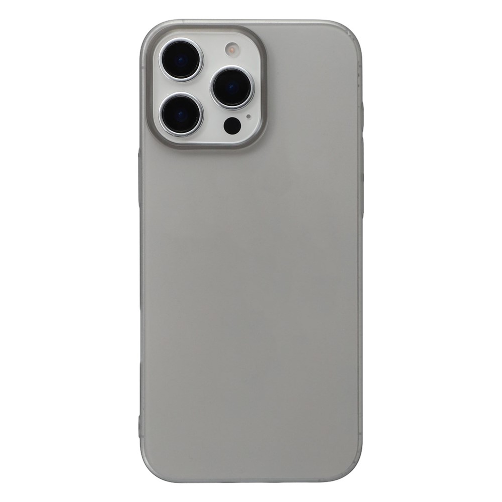 JAUCASE For iPhone 15 Pro Max Case Matte Clear Hard PC Phone Back Cover - Transparent Black