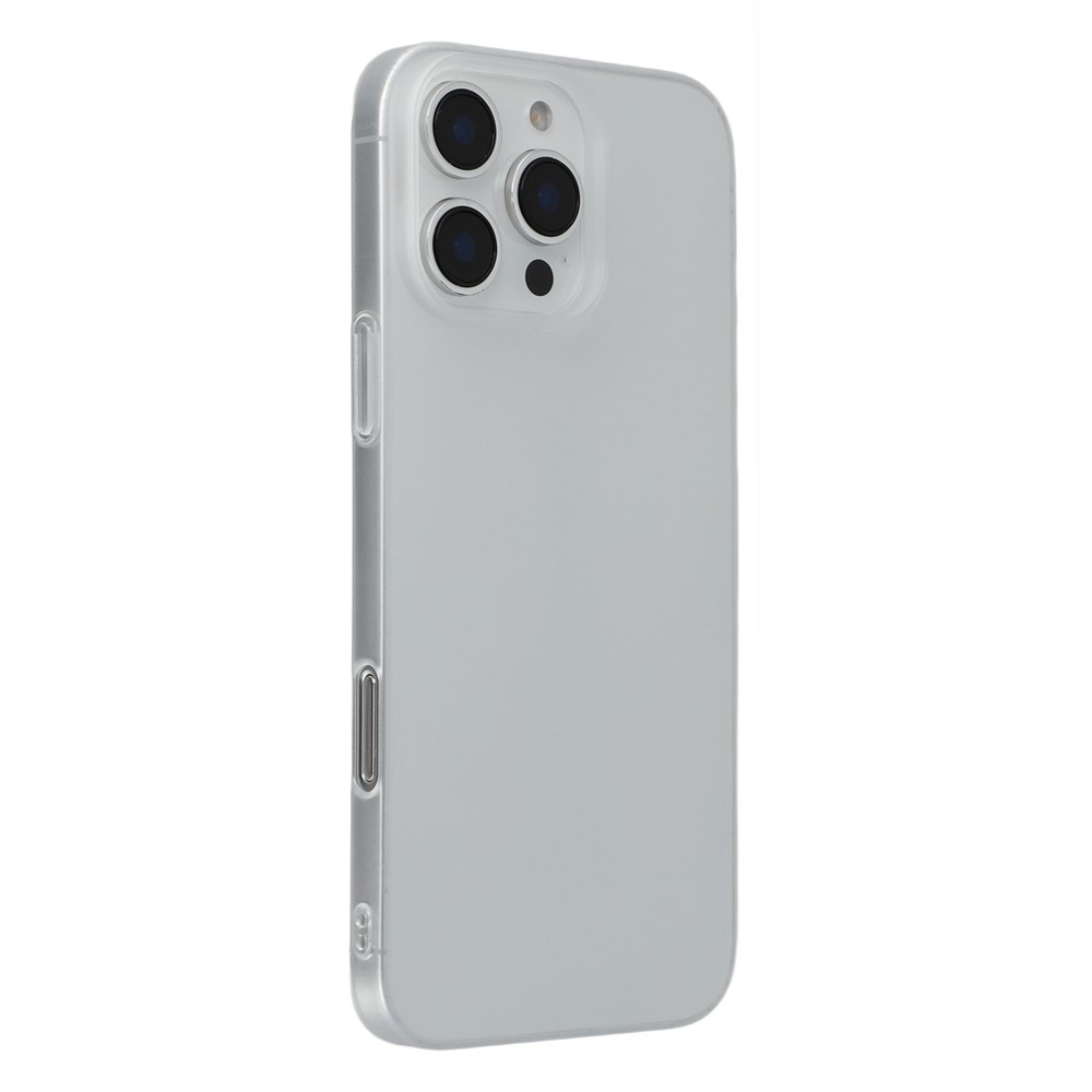 JAUCASE For iPhone 16 Pro Max Case Matte Clear Hard PC Phone Back Cover - Transparent