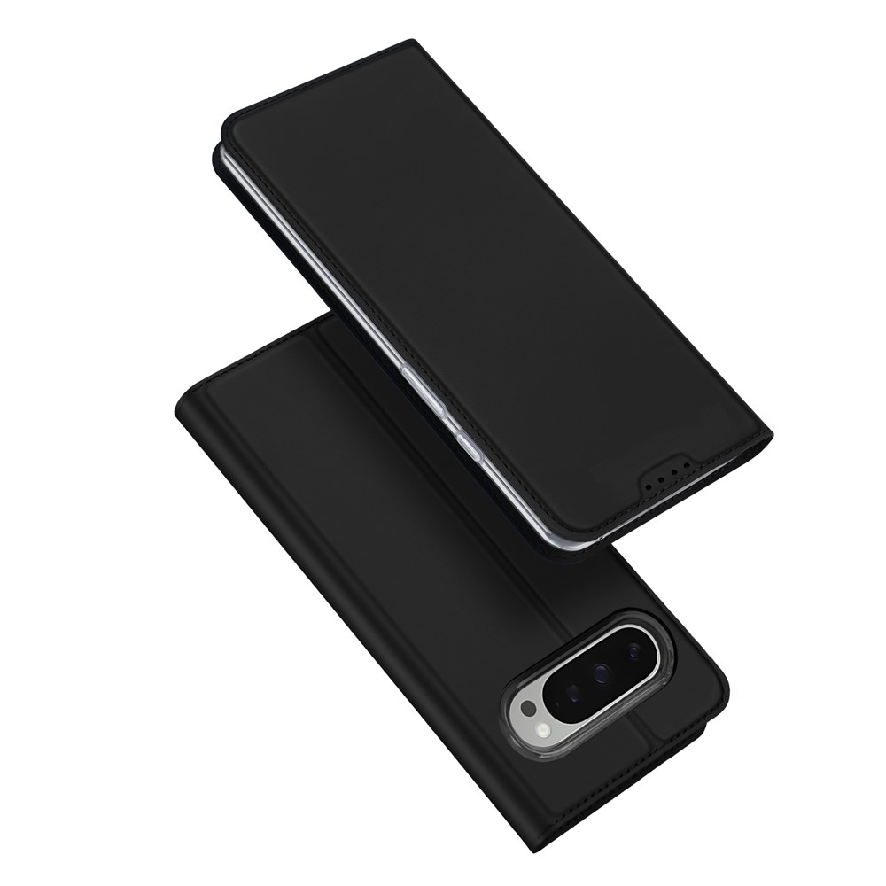 For Google Pixel 10 Pro XL Case DUX DUCIS Skin Pro Series Leather Stand Cover Card Holder - Black