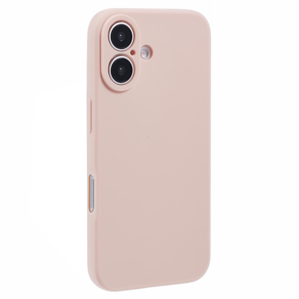 Bulk Purchasing For iPhone 16 Plus Case Straight Edge Soft TPU Matte Phone Back Cover - Pink