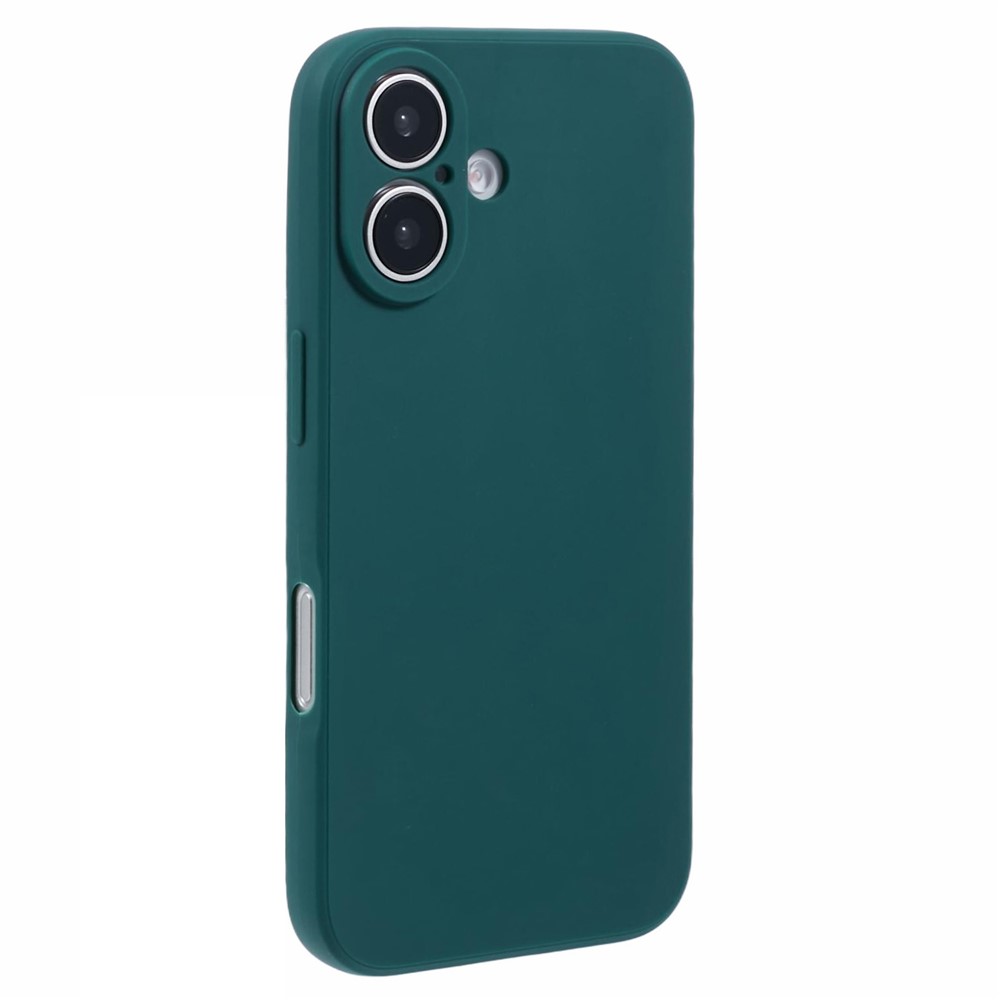 Bulk Purchasing For iPhone 16 Plus Case Straight Edge Soft TPU Matte Phone Back Cover - Dark Green